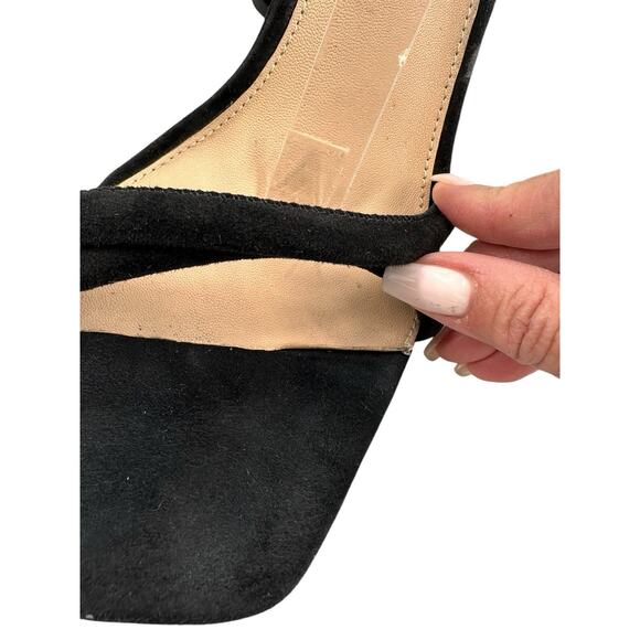 Sam Edelman Kia Sandal Block Ankle Strap Heels Black Size 10 Preppy Minimalist - Picture 4 of 14